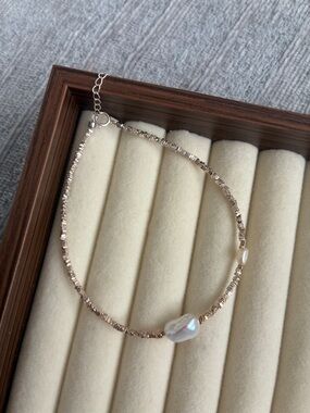 Sterling Silver Pearl Bracelet, Delicate Beaded Bracelet, Minimal Everyday